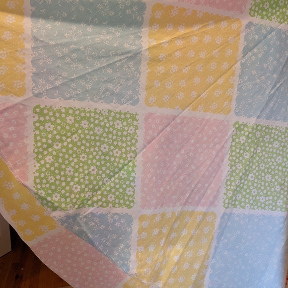 Handmade Vintage Pastel Floral Sheet Circle Skirt - Picture 2 of 5